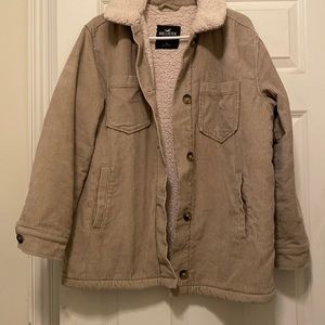 Hollister corduroy Sherpa lined women’s coat